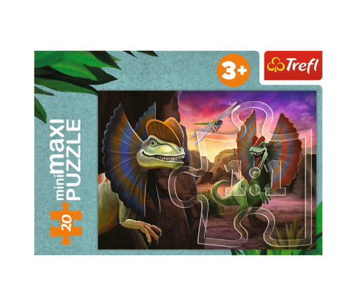 Puzzle - miniMaxi - Discover the world of dinosaurs - Trefl 56036
