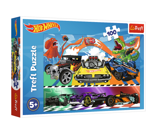 Puzzle - 100 - Speeding cars - Hot Wheels Trefl 16466