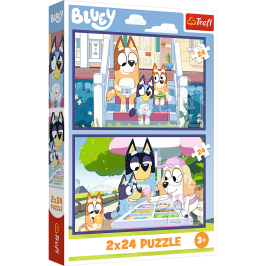Puzzle - 2x24 - Funny Bluey - BBC Bluey Trefl 34446