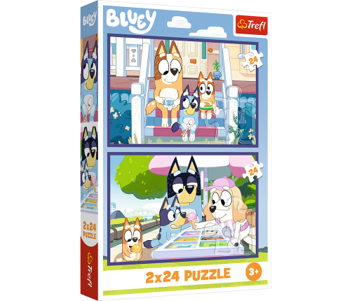 Puzzle - 2x24 - Funny Bluey - BBC Bluey Trefl 34446