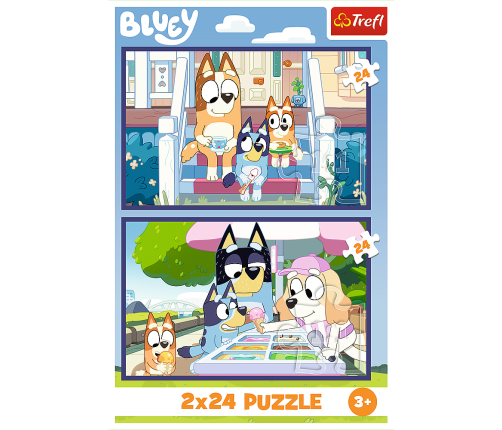 Puzzle - 2x24 - Funny Bluey - BBC Bluey Trefl 34446