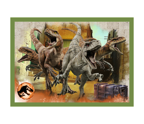 Puzzle - 4in1 - Dangerous dinosaurs - Universal Jurassic World Trefl 34607