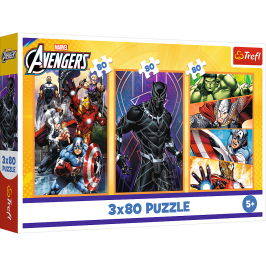 Puzzle - 3x80 - Days full of action - Disney Marvel The Avengers Trefl 34883 Puzzle - 3x80 - Days full of action - Disney Marvel The Avengers Trefl 34883