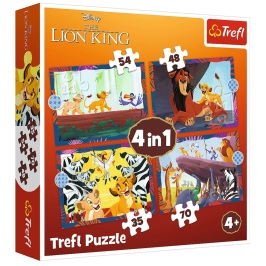 Puzzle - "4 in 1" - Brave Lion King / Disney Lion King Trefl 34653