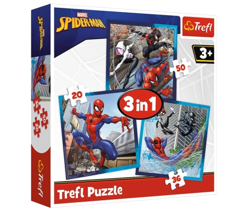 3-in-1 Puzzle - Spider Friends - Disney Marvel Spiderman Trefl 34874