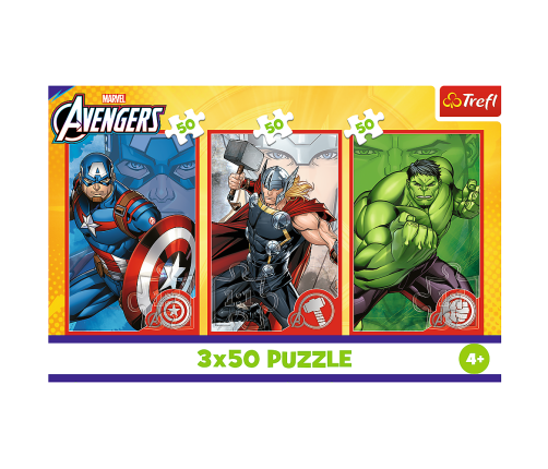 Puzzle - 3x50 - Your hero / Disney Marvel The Avengers Trefl 34891