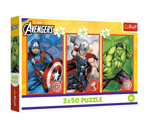 Puzzle - 3x50 - Your hero / Disney Marvel The Avengers Trefl 34891