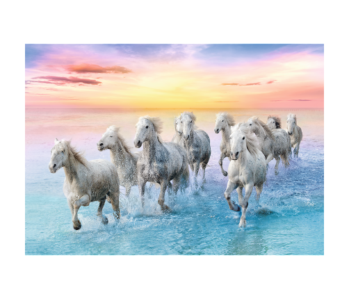 Puzzle 500 pcs. White horses galloping Trefl 37289