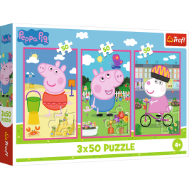 Puzzle - 3x50 - The power of friendship / Peppa PigMix 70% 34877 Puzzle - 3x50 - The power of friendship / Peppa PigMix 70% 34877