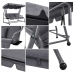 Four-person Garden Swing Rocking Chair Freestanding Canopy Gray