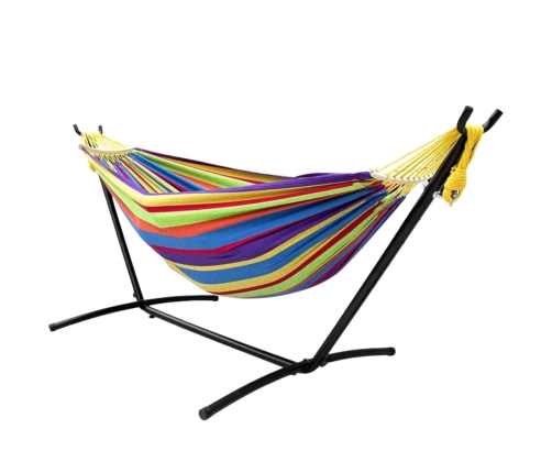 Garden Hammock with Frame for Two People, Colorful, 200x120