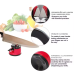 Knife and Scissor Sharpener with Suction Cup and Locking Lever Red