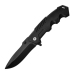 Survival Tactical Hunting Folding Knife Liner Lock Steel Black