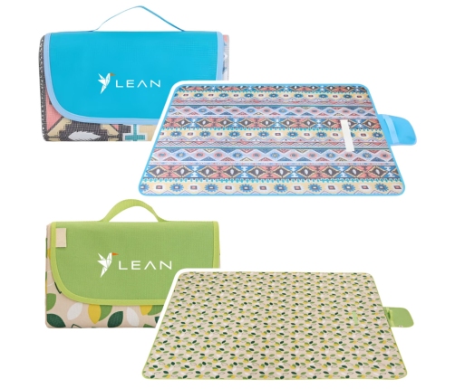 Picnic Beach Blanket Foldable LEAN Patterns 200 x 200cm