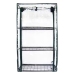 Mini Balcony Garden Greenhouse 3 Metal Shelves PVC Foil 46 x 24 x 80cm