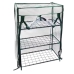 Mini Balcony Garden Greenhouse 3 Metal Shelves PVC Foil 46 x 24 x 80cm