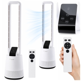 Bladeless Floor Fan Oscillation Timer LCD Display REMOTE CONTROL