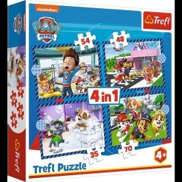 Puzzle - 4 in 1 - Dog matters - Paw Patrol - Trefl 34650