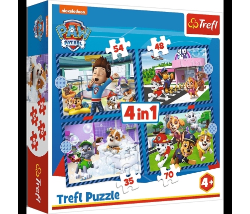 Puzzle - 4 in 1 - Dog matters - Paw Patrol - Trefl 34650