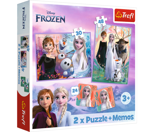Puzzle - 2in1+memos  Princesses in their land - Disney Frozen 2 93335