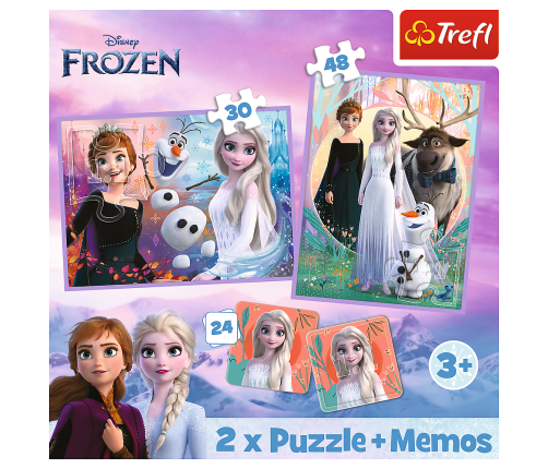 Puzzle - 2in1+memos  Princesses in their land - Disney Frozen 2 93335