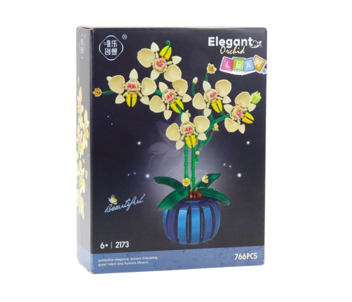 Orchid Construction Blocks Orchid in a Pot Yellow 766 pcs.