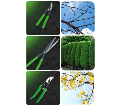 Set of Garden Hedge Pruners with Case 3 pcs.