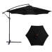 Side Garden Umbrella with Adjustable Tilt Cover 350 x 250cm Black