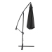 Side Garden Umbrella with Adjustable Tilt Cover 350 x 250cm Black