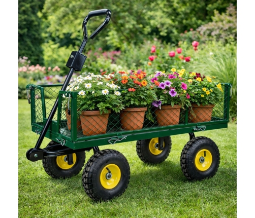 Foldable Garden Transport Cart Steel Trailer 200 kg