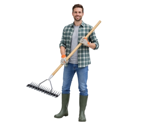 Manual Garden Lawn Aerator Scarifier Double-sided LEAN 34 cm