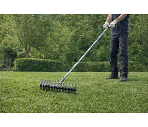 Manual Garden Lawn Aerator Scarifier Double-sided LEAN 34 cm