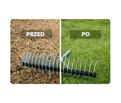 Manual Garden Lawn Aerator Scarifier Double-sided LEAN 34 cm