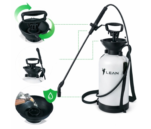 Manual Pressure Sprayer for Watering, Fertilizing, Spraying LEAN 5L