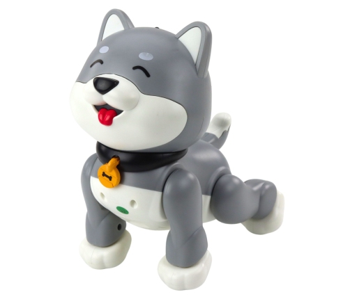 Interactive Husky Robot Dog Remote Controlled RC Voice Tricks Gray