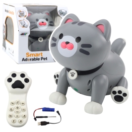 Interactive Robot Kitten Remote Controlled RC Remote Control Gray Interactive Robot Kitten Remote Controlled RC Remote Control Gray