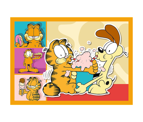 Puzzle 4-in-1 – Garfield Loves Lasagna – Trefl 34673