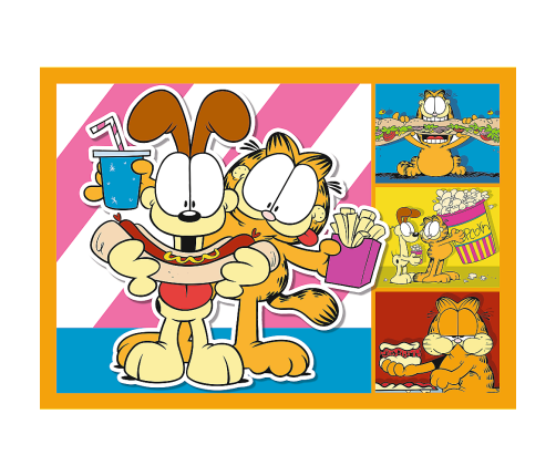 Puzzle 4-in-1 – Garfield Loves Lasagna – Trefl 34673