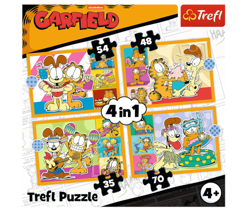 Puzzle 4-in-1 – Garfield Loves Lasagna – Trefl 34673