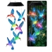 Solar Garden LED Lamps Hummingbird Bells Blue 70cm