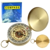 Brass Tourist Compass with Luminous Pointers Gold