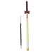 Katana Sword Anime Ballpoint Pen Metal Black Ink Replaceable Refill White and Yellow