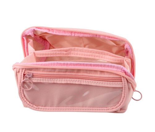 Pencil Case School Kit, Expandable, Roomy, Pink, 20x10cm