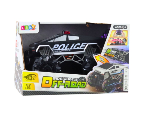 Off-road Vehicle Pick Up Truck Police Remote Controlled RC Lights Smoke 1:16