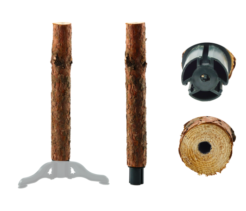 Wooden Tree Trunk Stand for Three Legs for a Christmas Tree on a Trunk