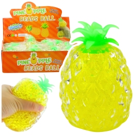 Pineapple Fruit Anti-Stress Squishy with Hydrogel Balls Yellow