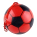 Rubber Soccer Ball Pattern Spring Holder Red 22cm