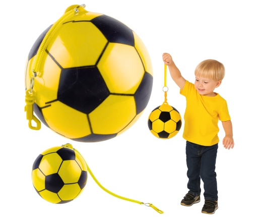 Rubber Soccer Ball Spring Holder Yellow 22cm