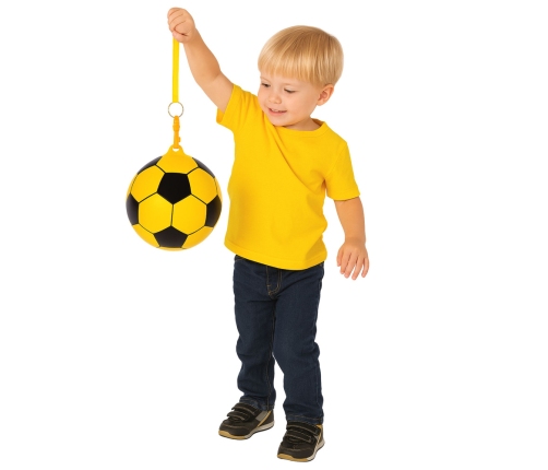 Rubber Soccer Ball Spring Holder Yellow 22cm