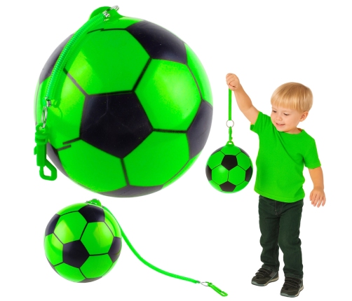 Rubber Soccer Ball Spring Holder Green 22cm